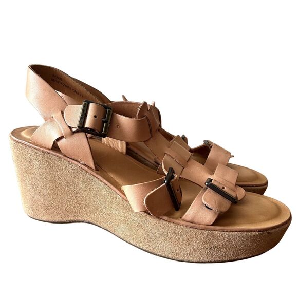Kork-Ease Sandals US 11 EU 43 Women's Neutral Madalena Wedge Platform Heel - Picture 1 of 12